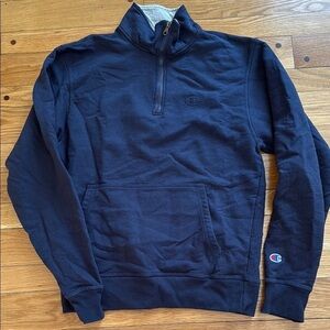 Champion Men S Navy Blue Quarter-Zip Sweatshirt